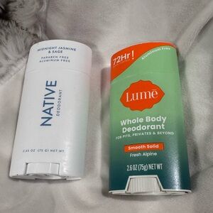 Native Jasmine & Sage deodorant Lume whole body deodorant Fresh Alpine scent NWT